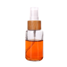 50ml Boston glass perfume bottles with wooden fine mist sprayer